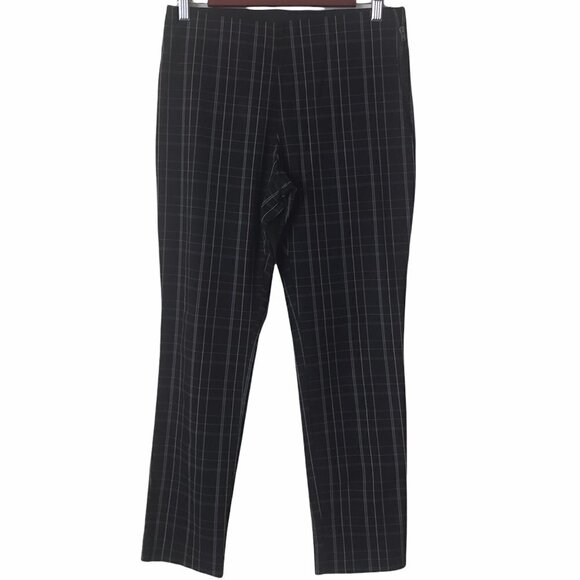 NWOT - A New Day Black Orange Green Houndstooth Pull On Straight Leg Pants - Picture 1 of 16